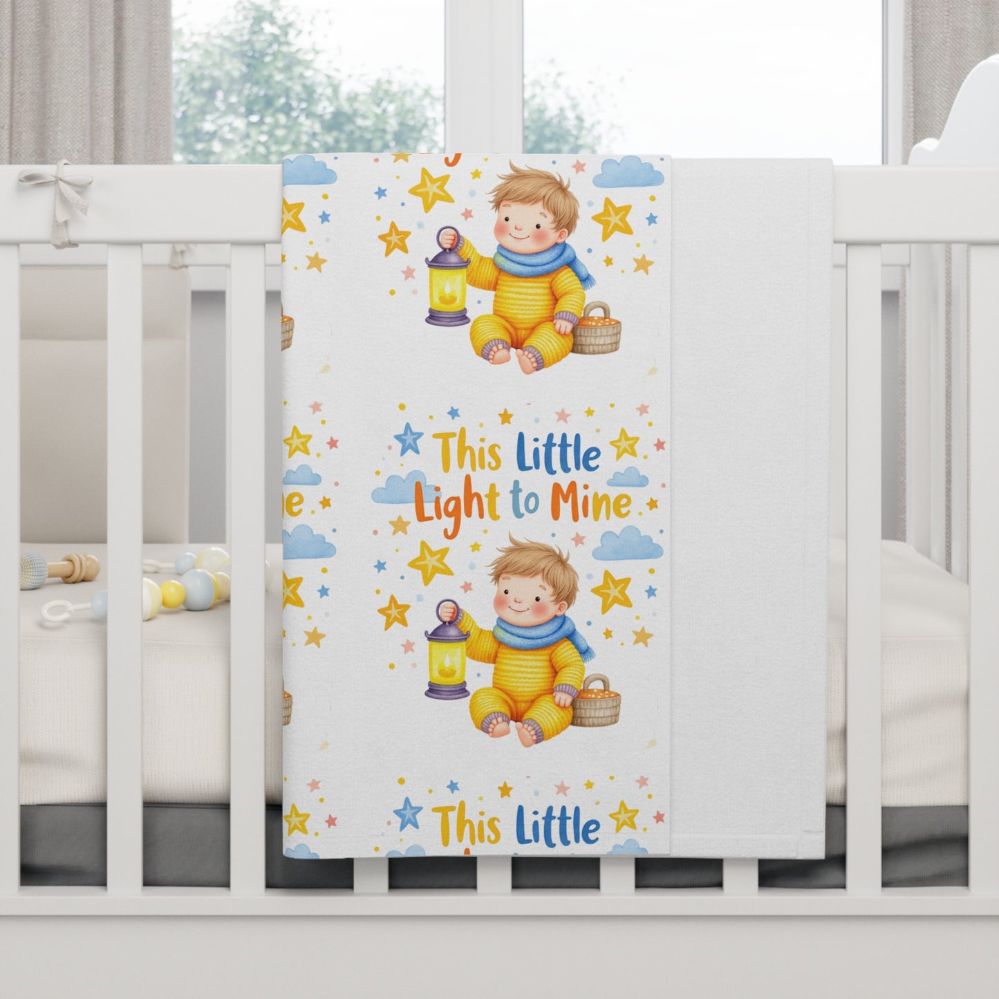 This Little Light to Mine Baby Blanket – Soft Fleece Nursery Throw for Newborns & Infants