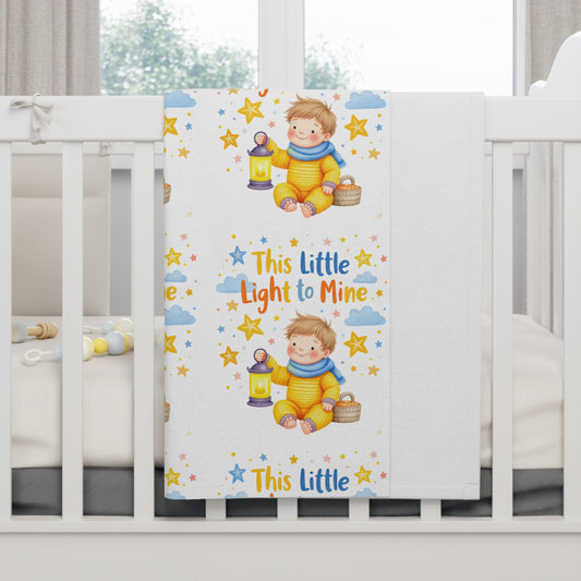 This Little Light to Mine Baby Blanket – Soft Fleece Nursery Throw for Newborns & Infants