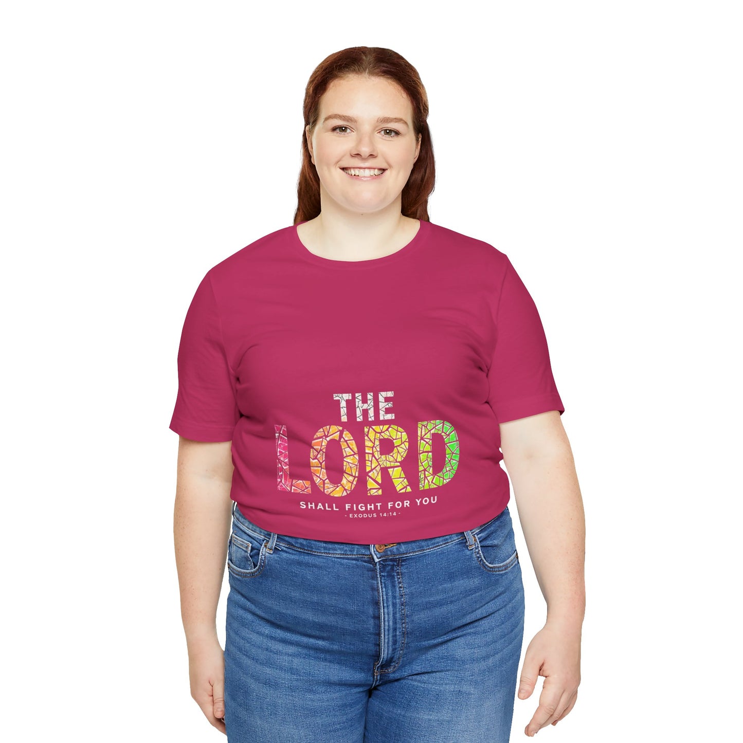 The LORD multicolor mosaic Tee | T-Shirt, Christian faith typography