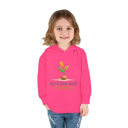 Toddler Hoodie - "Faith Can Move Mountains" Plant Graphic
