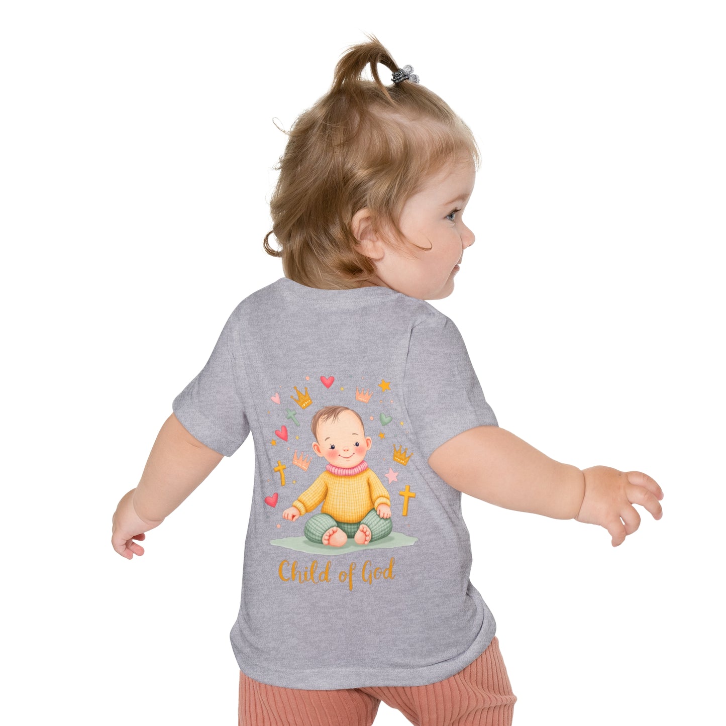 Baby Short Sleeve T-Shirt — "Child of God" Smiling Infant Faith Tee