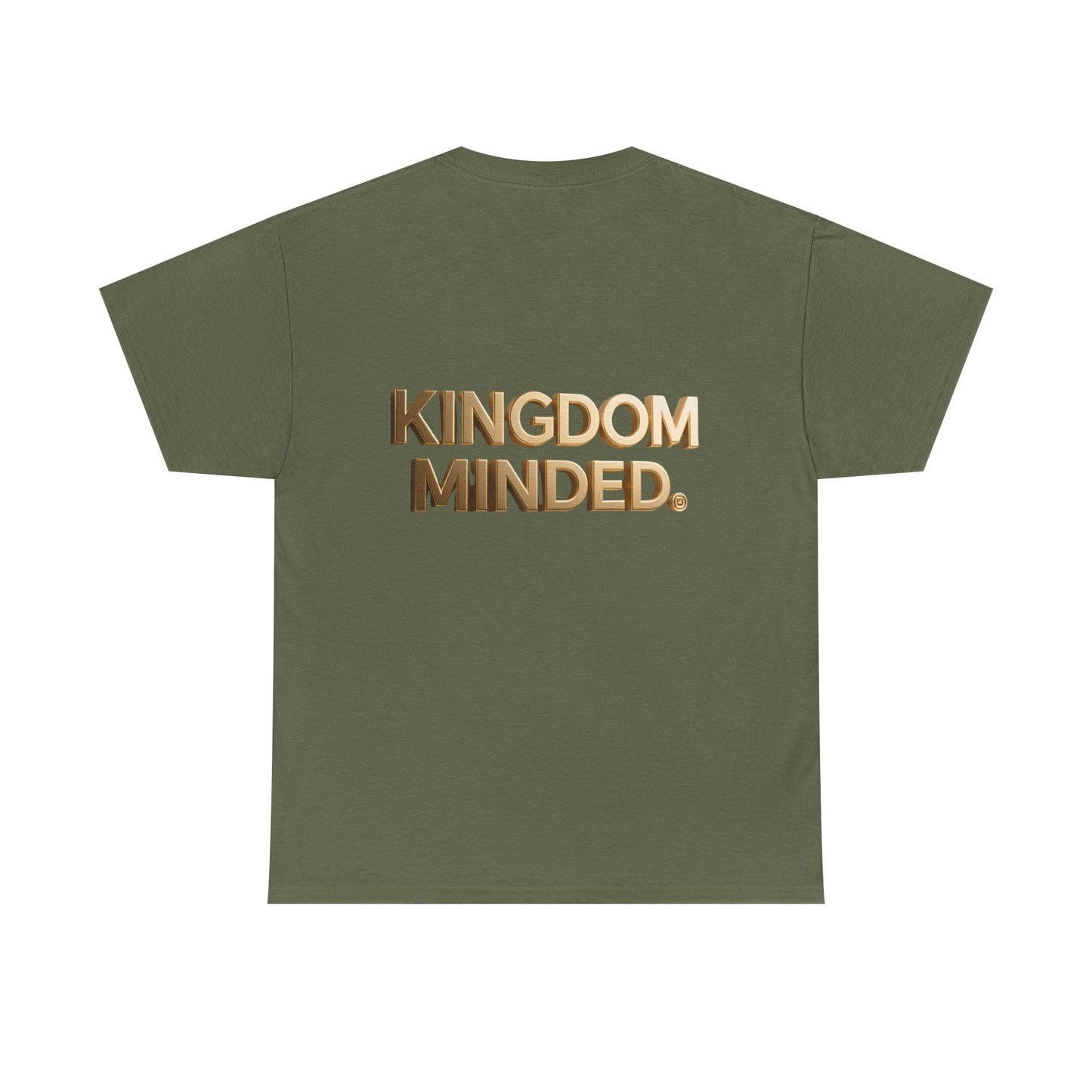 Faith & Focus Tee — Gold Typography Cotton Shirt