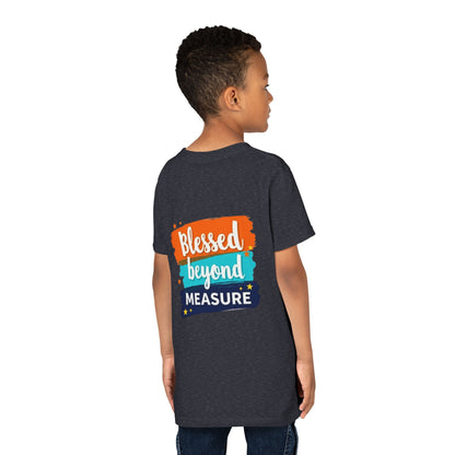 Blessed Beyond Measure Youth Tee | Inspirational Kids Shirt, Faith Design