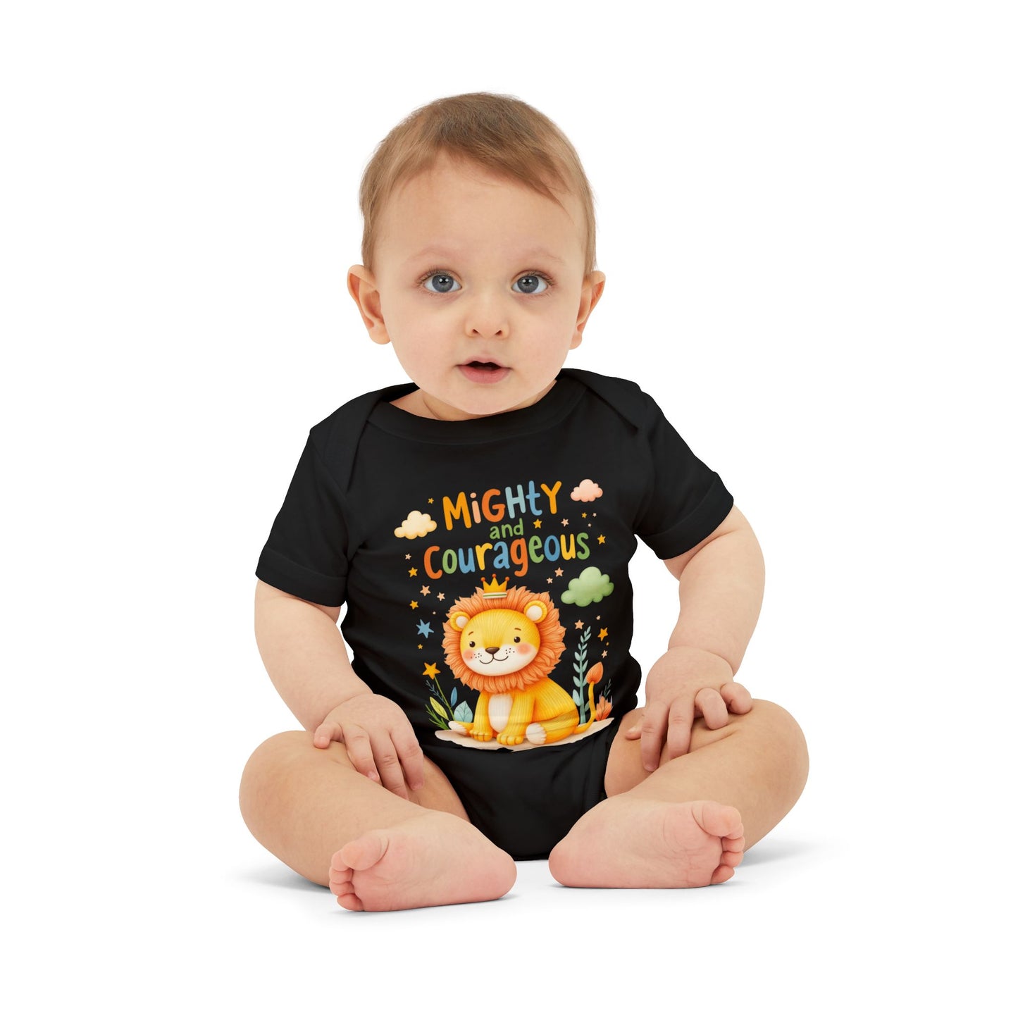 Mighty and Courageous Lion Infant One‑Piece Bodysuit | Perfect Gift for Baby Showers | Birthday Gifts