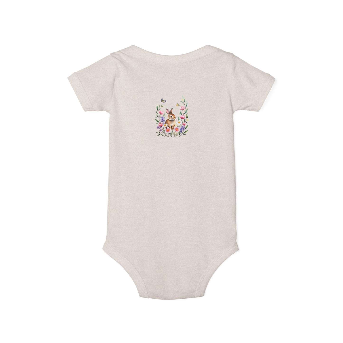 Floral Bunny Infant One-Piece Bodysuit