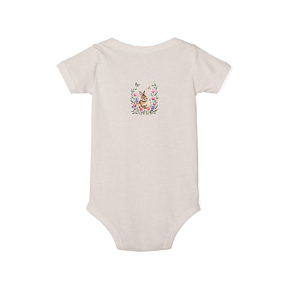 Floral Bunny Infant One-Piece Bodysuit