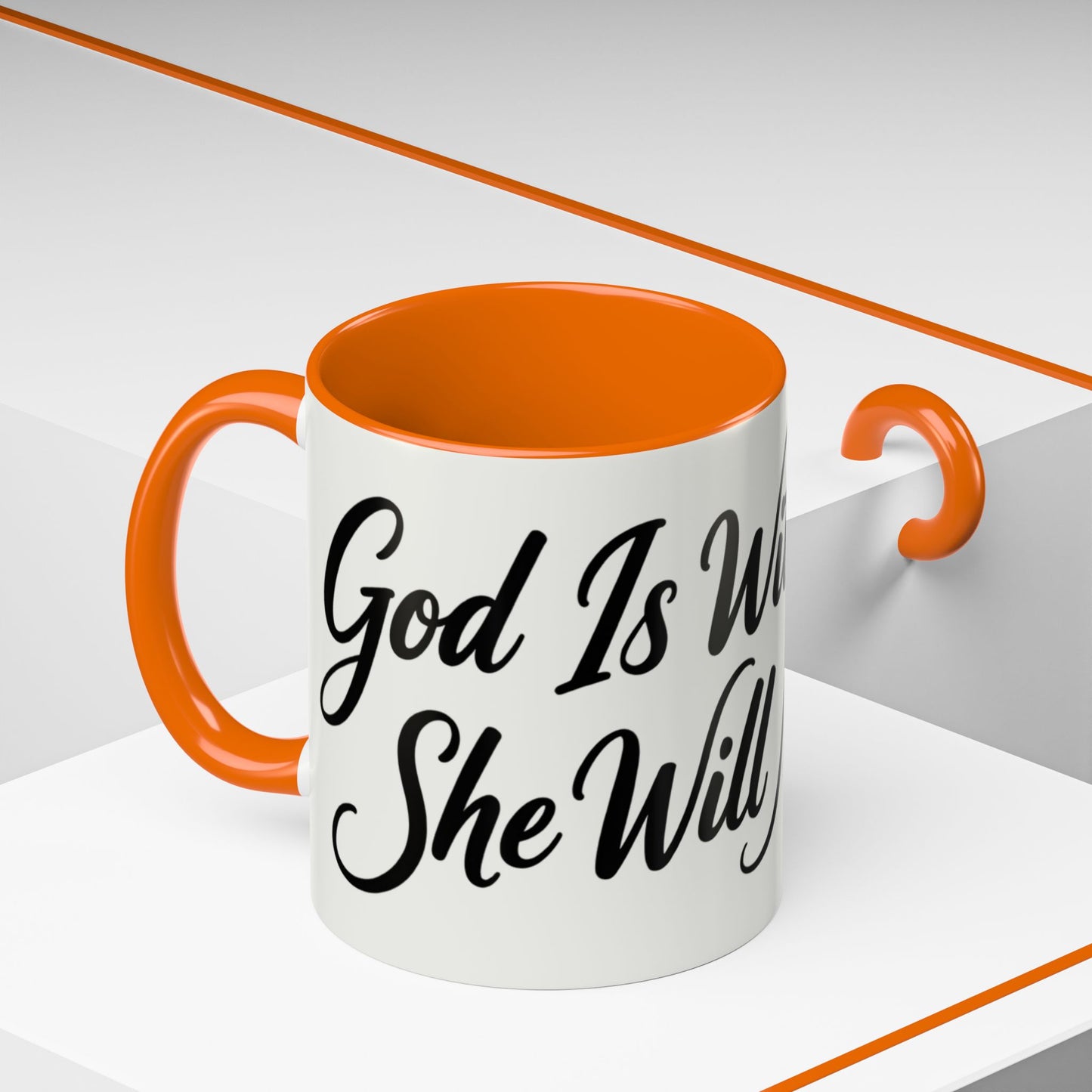 Inspirational Script Coffee Mug — "Strength Lives in Small, Steady Moments" (11/15 oz)