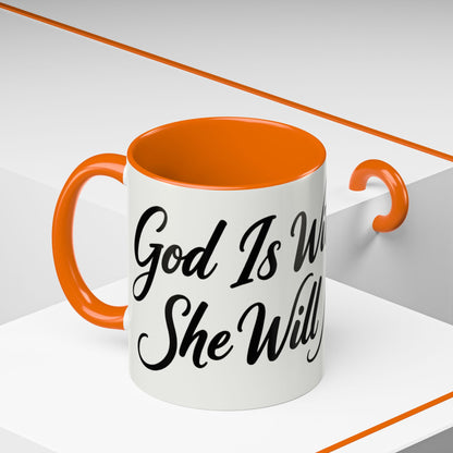 Inspirational Script Coffee Mug — "Strength Lives in Small, Steady Moments" (11/15 oz)
