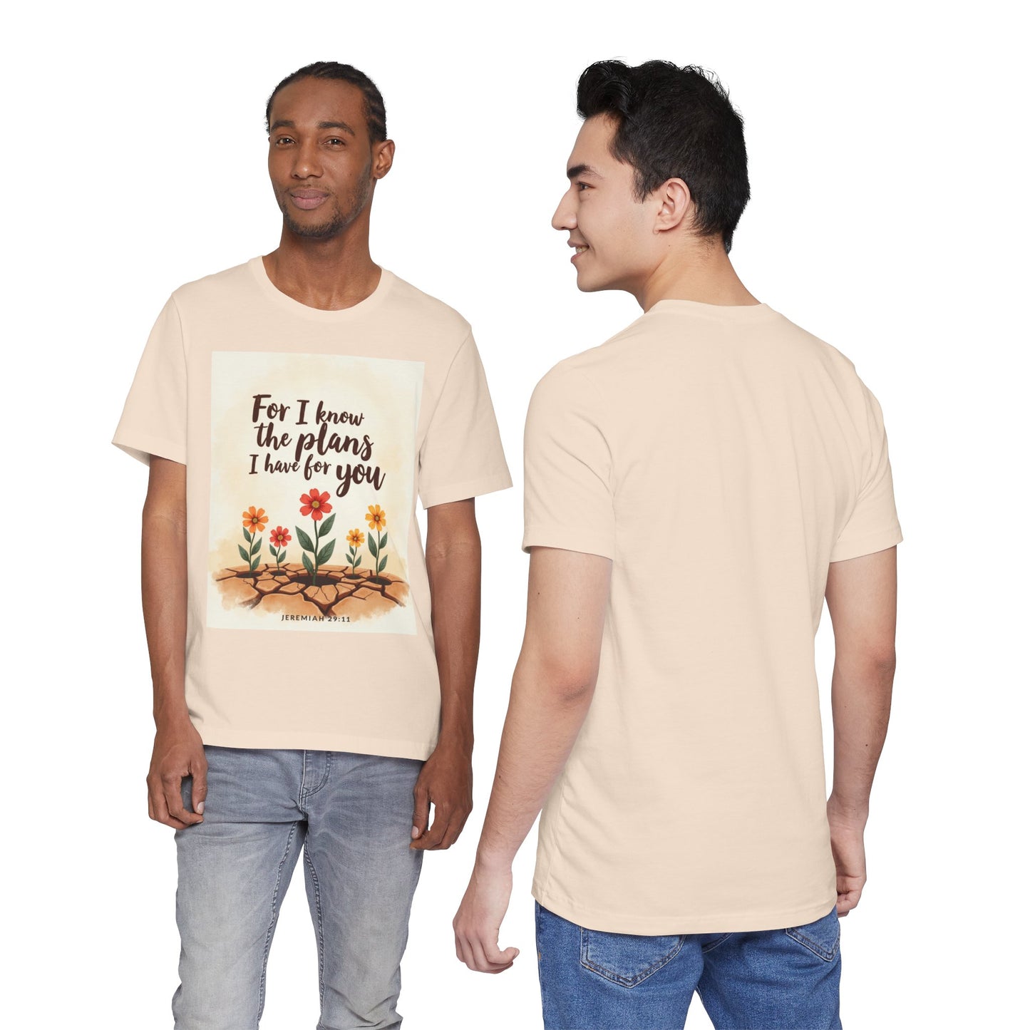 For I Know The Plans I Have For You tee | Jeremiah 29:11 floral roots scripture shirt | Meaningful Gift for Teens and Adults