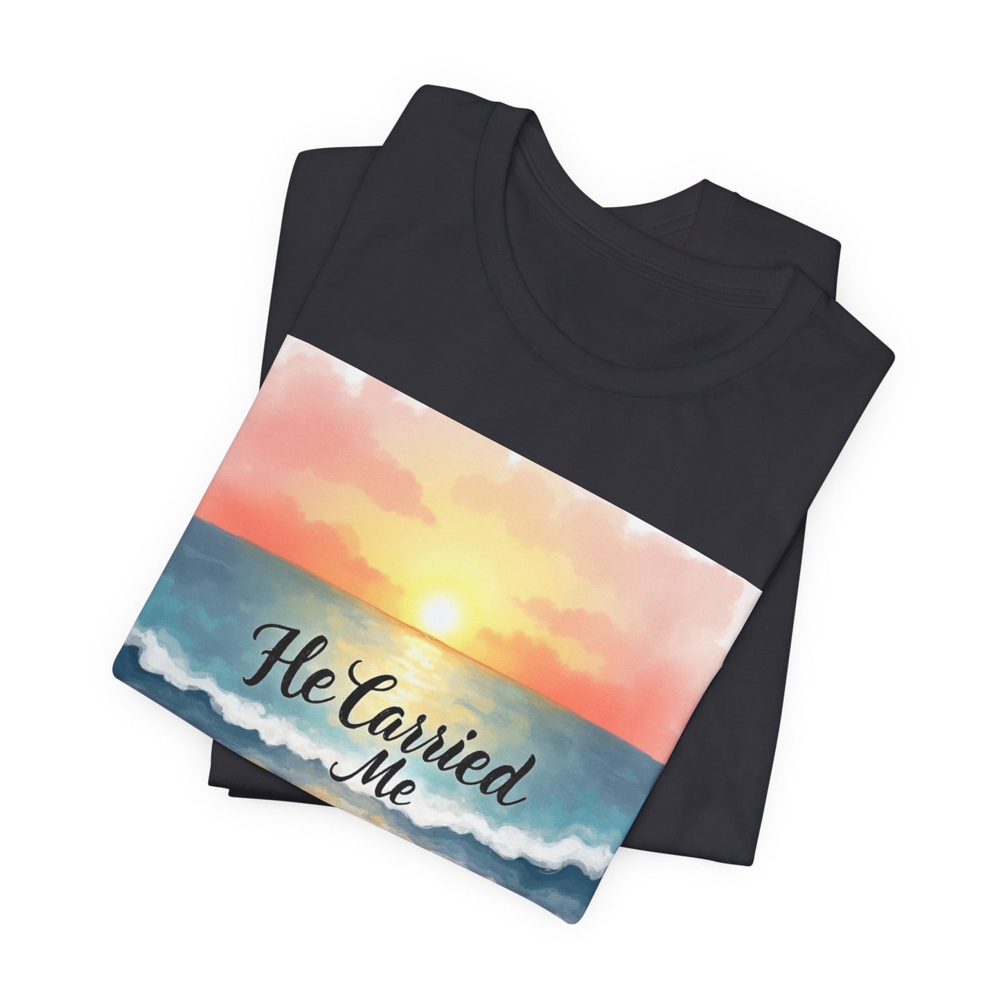 He Carried Me Scripture Tee | Inspirational Christian Faith Shirt
