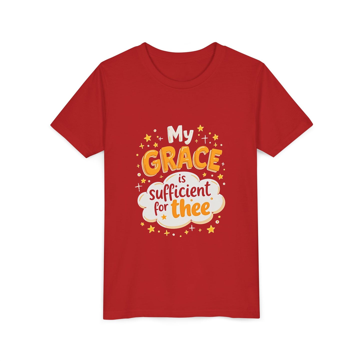 Grace thee Youth Tee | Kids Christian Shirt, Inspirational Cloud Design