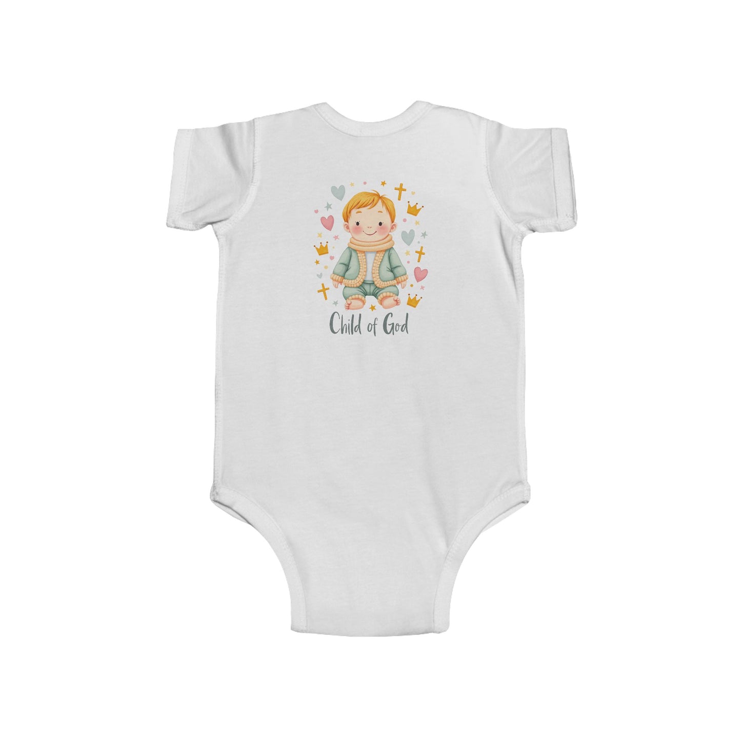 Baby Bodysuit — "Child of God" Angel Baby Onesie for Baptism & Church