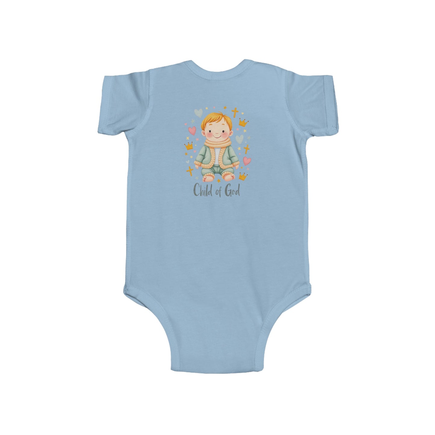 Baby Bodysuit — "Child of God" Angel Baby Onesie for Baptism & Church
