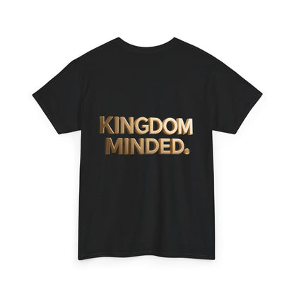 Faith & Focus Tee — Gold Typography Cotton Shirt