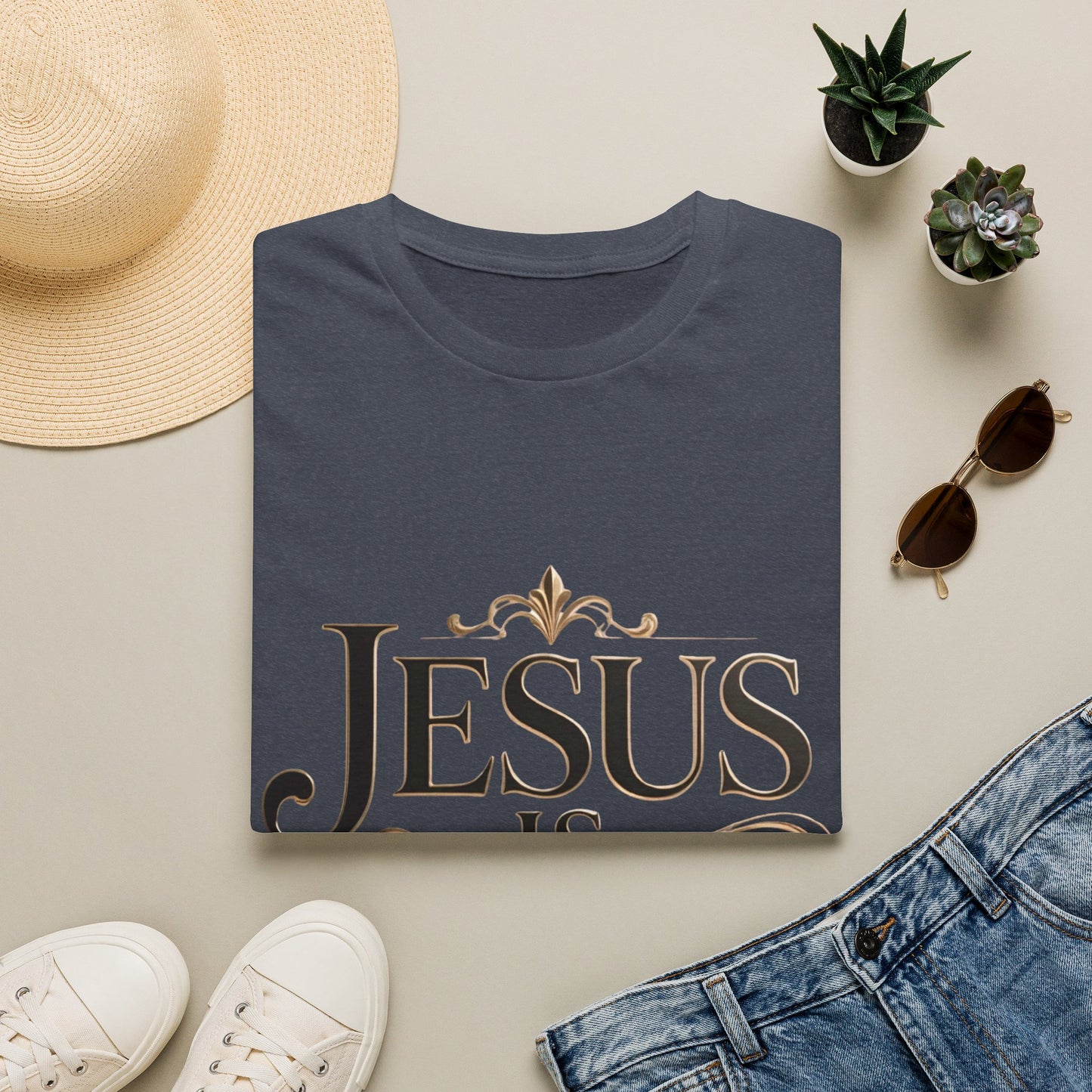 Jesus Is King T-Shirt — Christian Faith Graphic Tee, Inspirational Worship Shirt