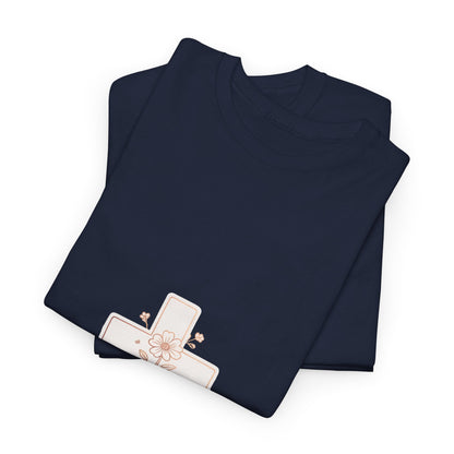 Floral Cross Tee — Delicate Bloom Christian T-Shirt | Meaningful gifts for teens and adults