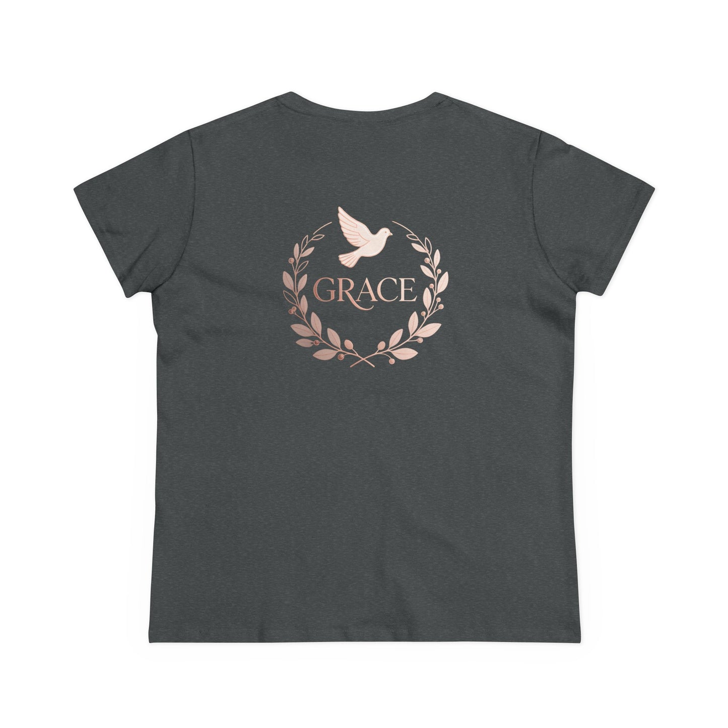 Graceful Dove Wreath Tee — Women's Rose-Gold Reminder Tee