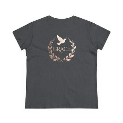 Graceful Dove Wreath Tee — Women's Rose-Gold Reminder Tee