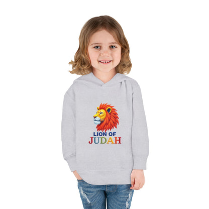 Lion of Judah Toddler Hoodie — Christian Kids Pullover with Colorful Lion Graphic