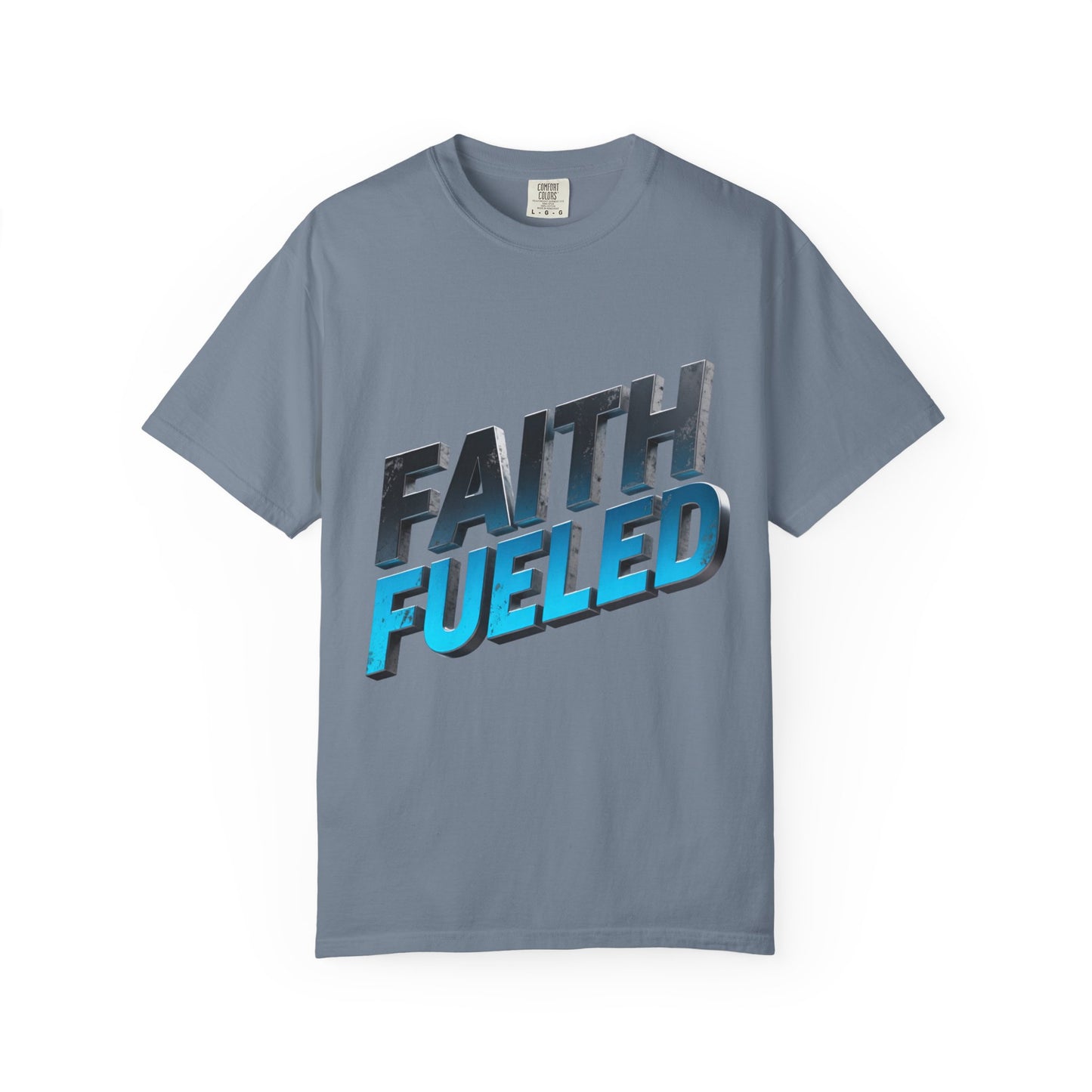 Faith Fueled Garment-Dyed Tee — Vintage Two-Tone Christian T-Shirt