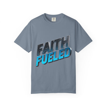 Faith Fueled Garment-Dyed Tee — Vintage Two-Tone Christian T-Shirt
