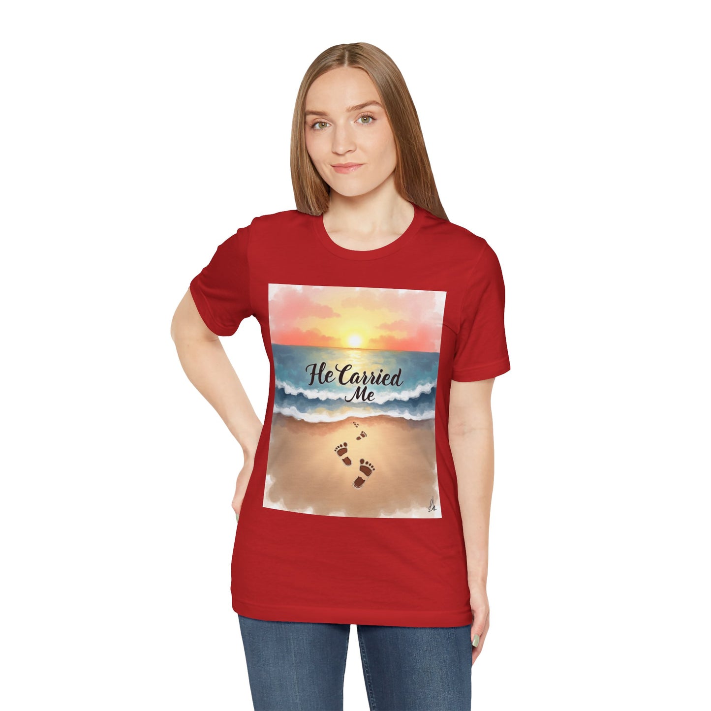 He Carried Me Scripture Tee | Inspirational Christian Faith Shirt