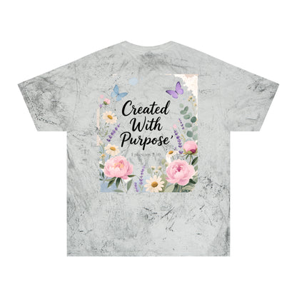 Created With Purpose Floral T‑Shirt Meaningful Gifts