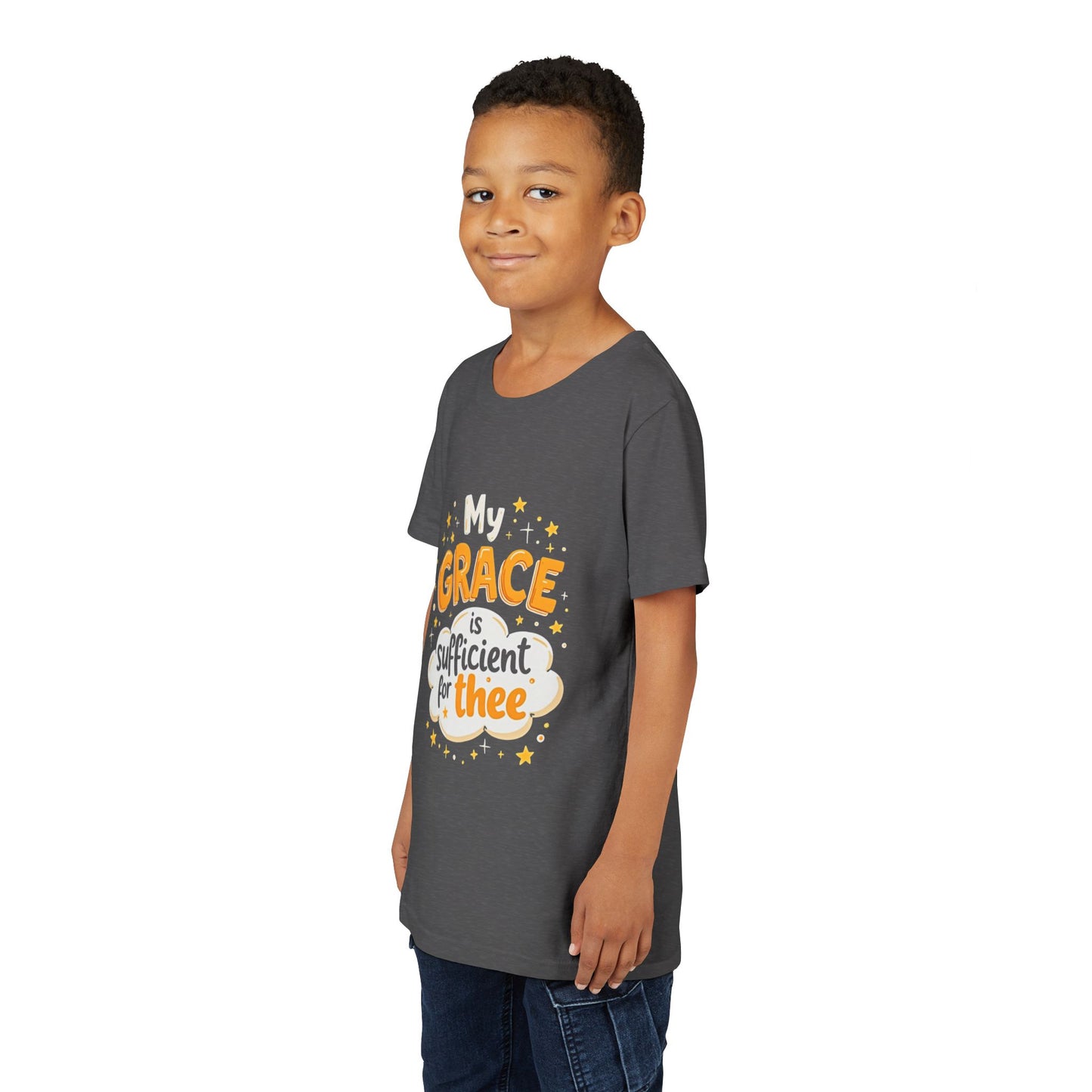 Grace thee Youth Tee | Kids Christian Shirt, Inspirational Cloud Design