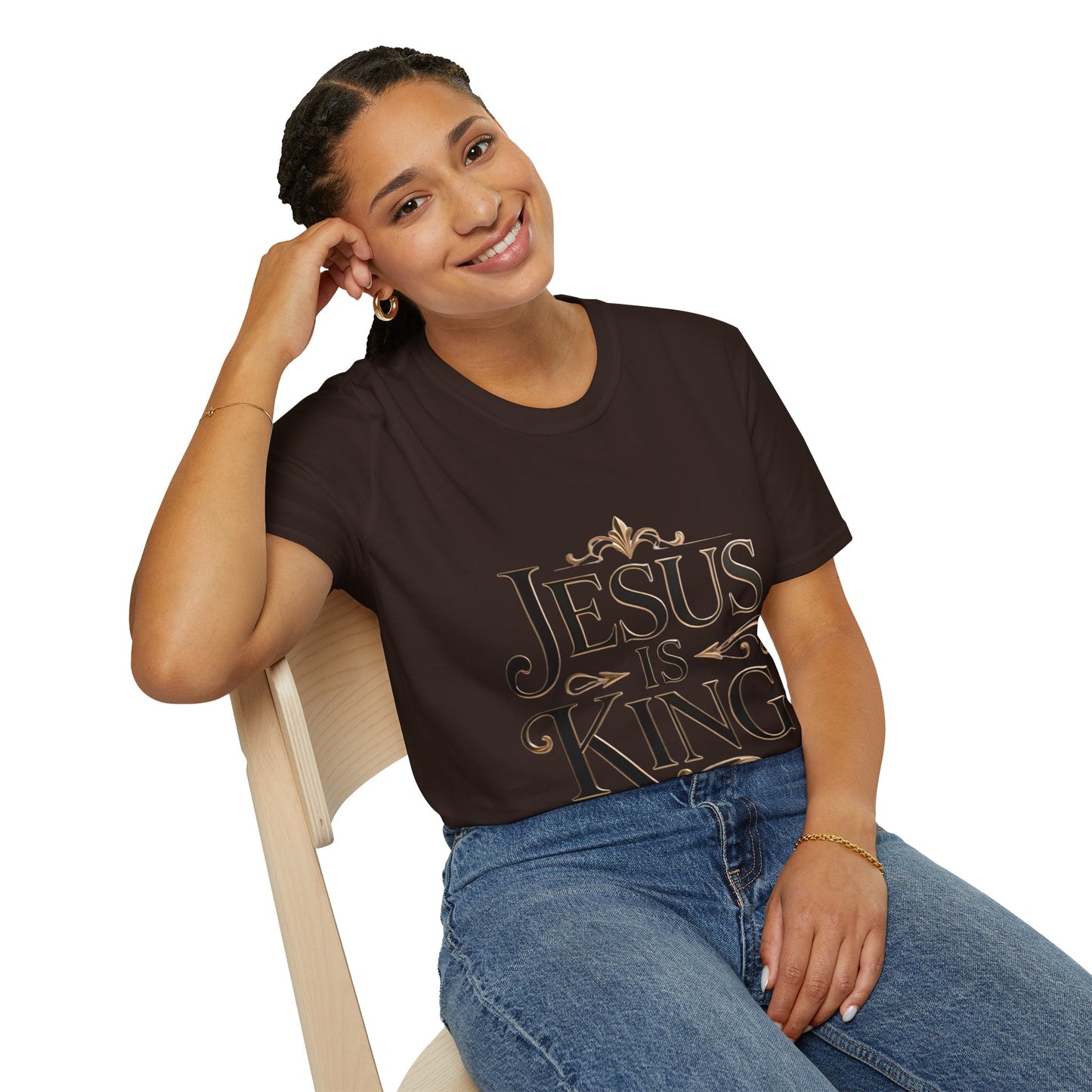Jesus Is King T-Shirt — Christian Faith Graphic Tee, Inspirational Worship Shirt
