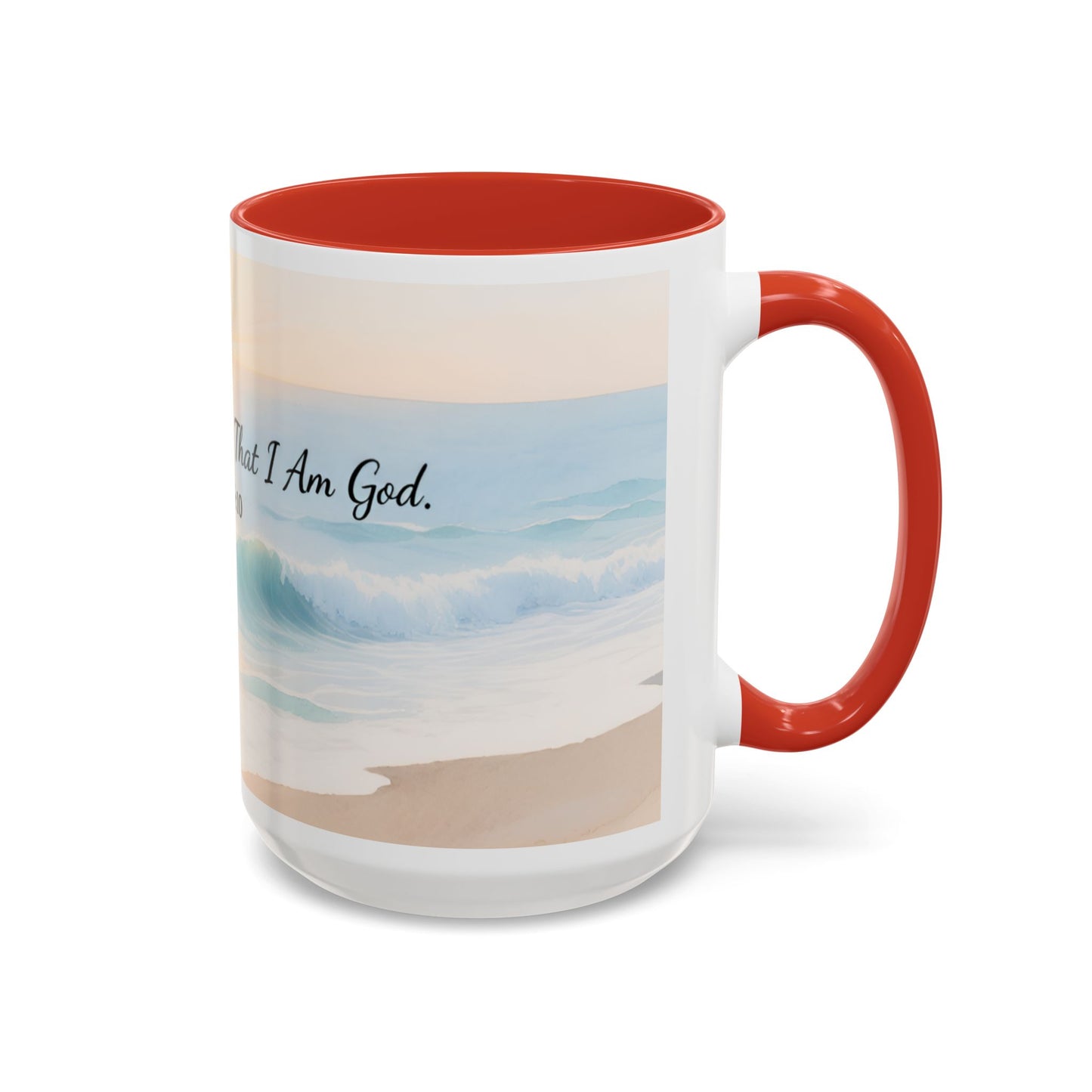 Psalm 46:10 Ocean Coffee Mug – "Be Still and Know That I Am God" Inspirational Ceramic