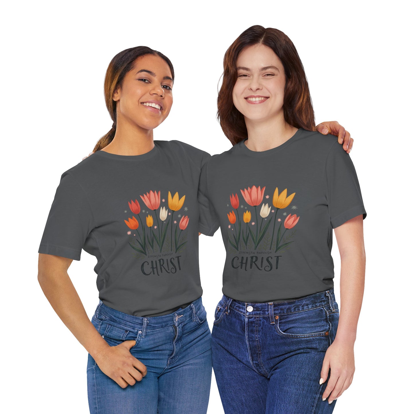 Tulip Floral Faith Shirt | Christian Spring Tee | Unique Gifts for Moms & Teens