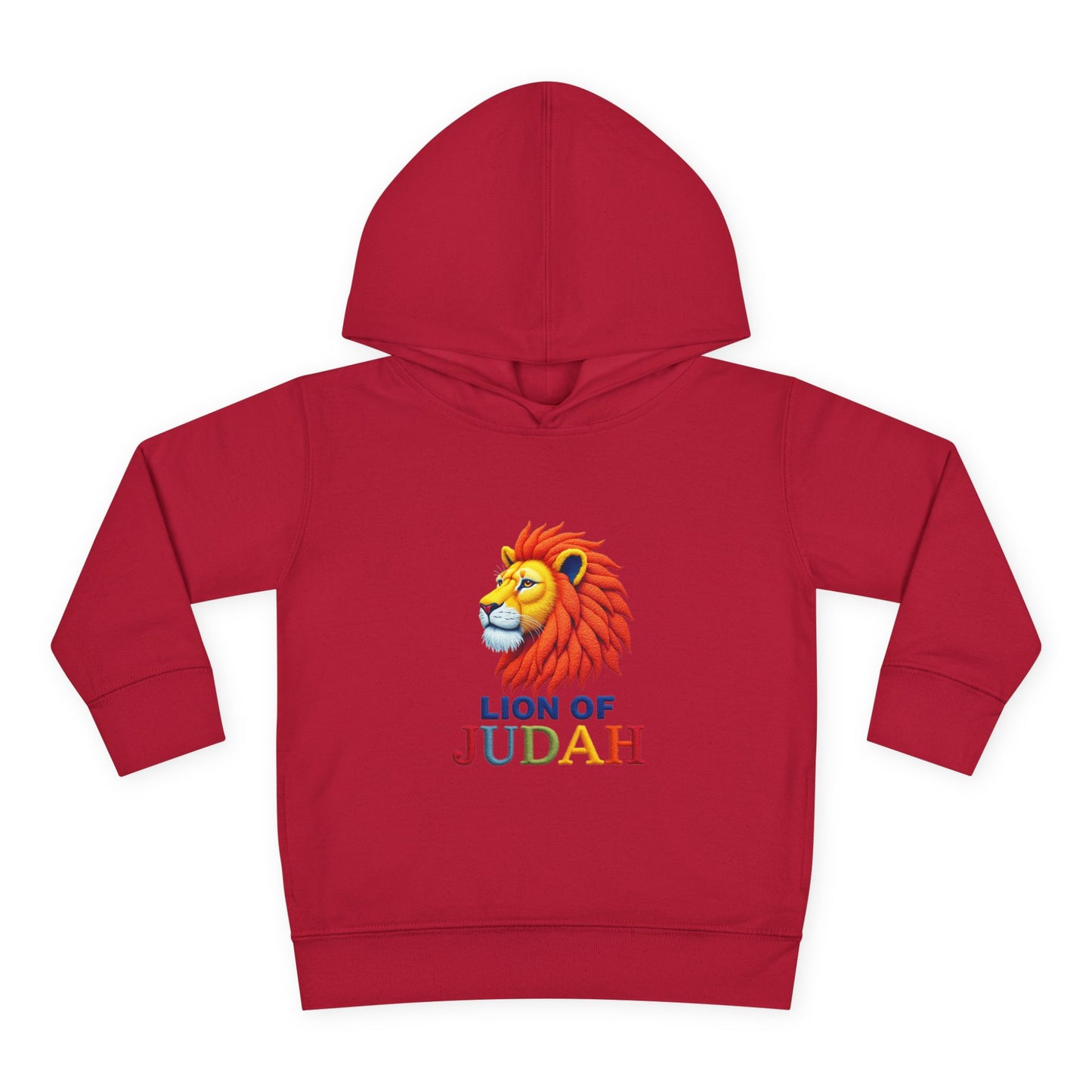 Lion of Judah Toddler Hoodie — Christian Kids Pullover with Colorful Lion Graphic