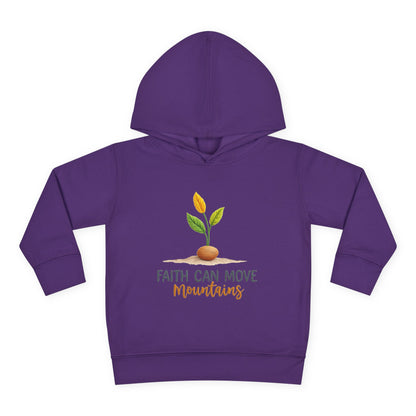 Toddler Hoodie - "Faith Can Move Mountains" Plant Graphic
