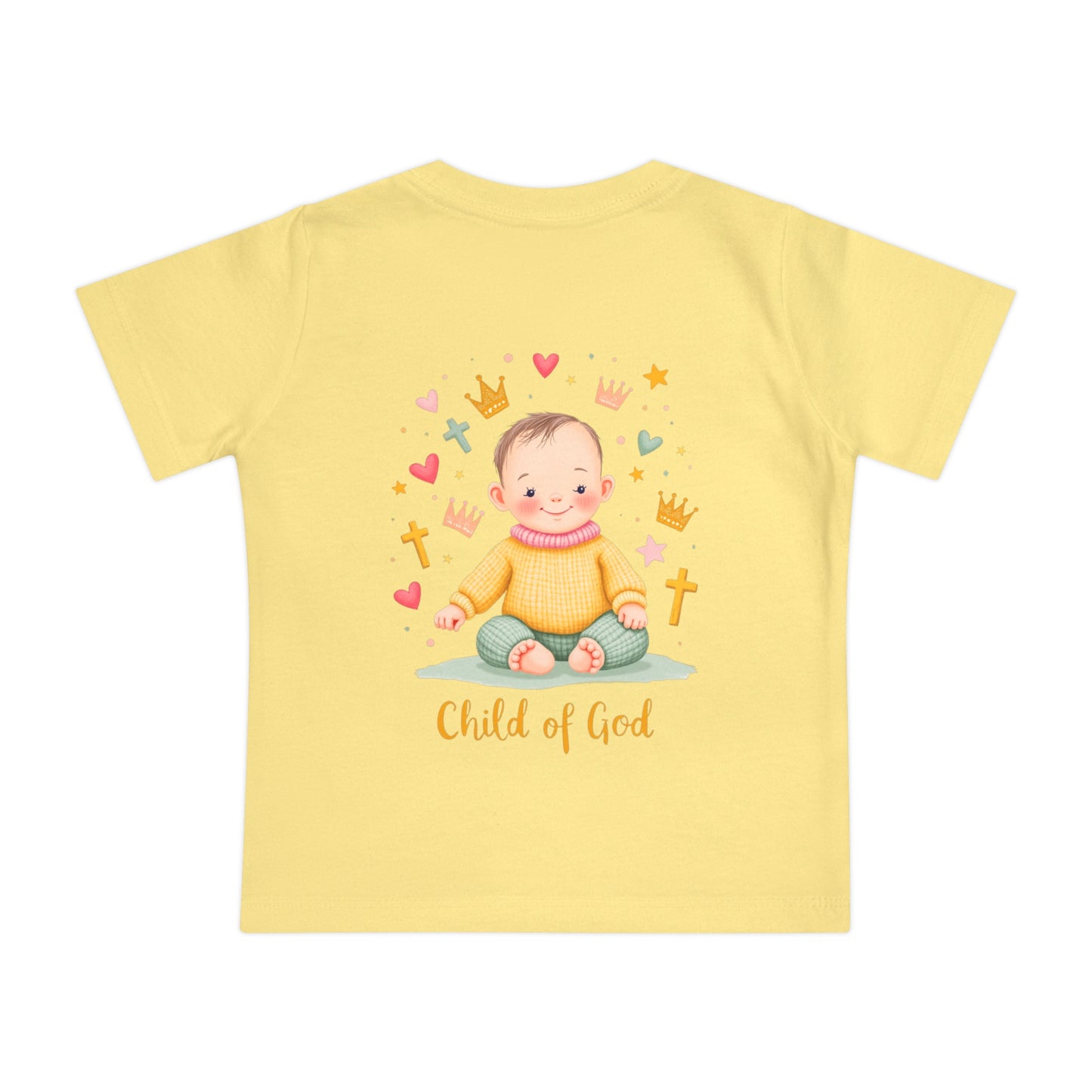 Baby Short Sleeve T-Shirt — "Child of God" Smiling Infant Faith Tee
