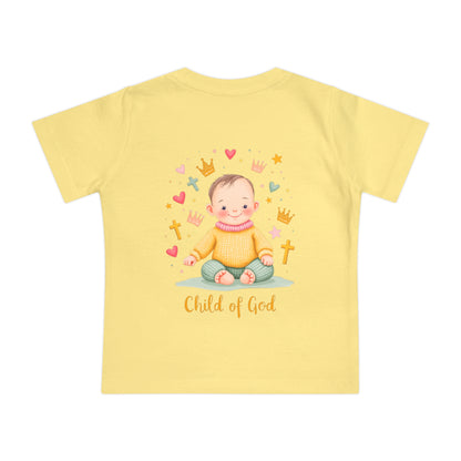 Baby Short Sleeve T-Shirt — "Child of God" Smiling Infant Faith Tee