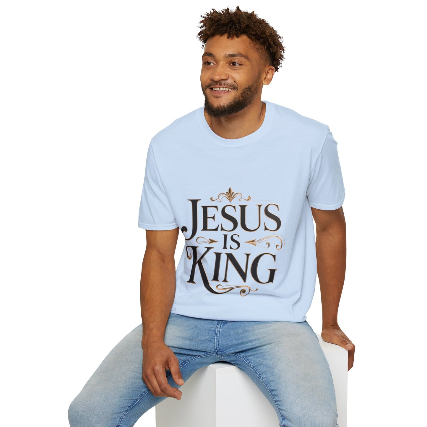 Jesus Is King T-Shirt — Christian Faith Graphic Tee, Inspirational Worship Shirt