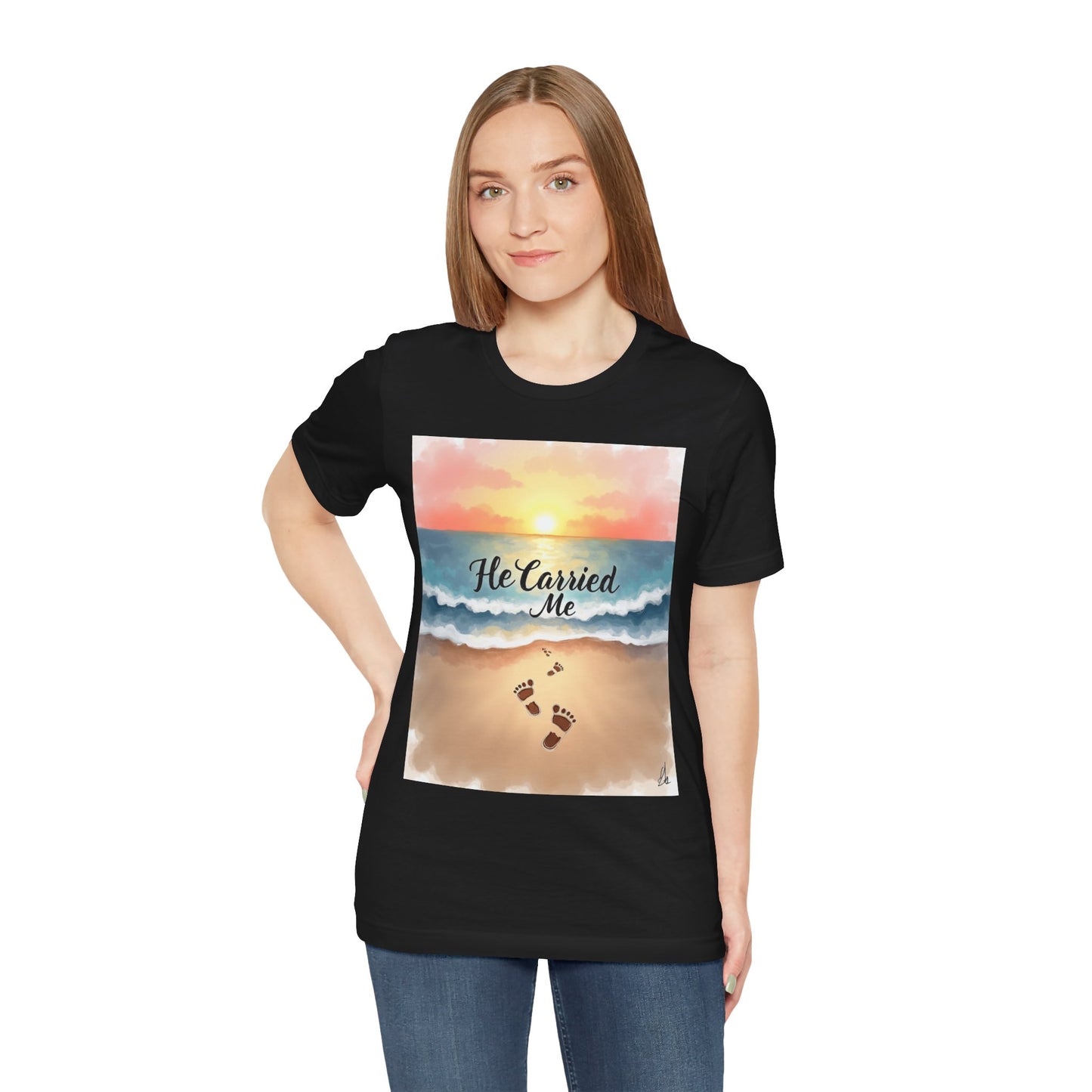 He Carried Me Scripture Tee | Inspirational Christian Faith Shirt