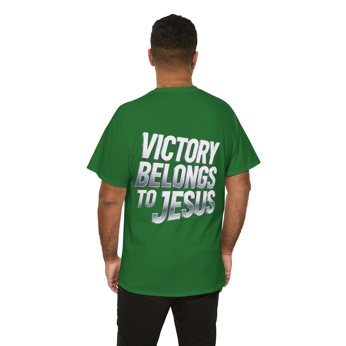 Victory Belongs to Jesus T-Shirt — Heavyweight Christian Faith Tee