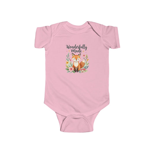 Wonderfully Made Baby Bodysuit – Fox Floral Infant Onesie