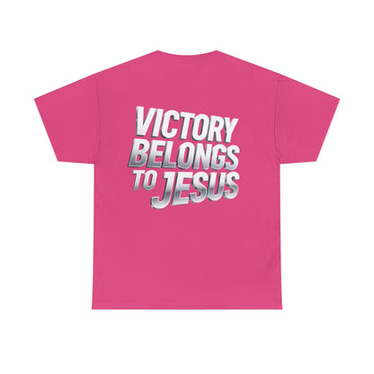 Victory Belongs to Jesus T-Shirt — Heavyweight Christian Faith Tee