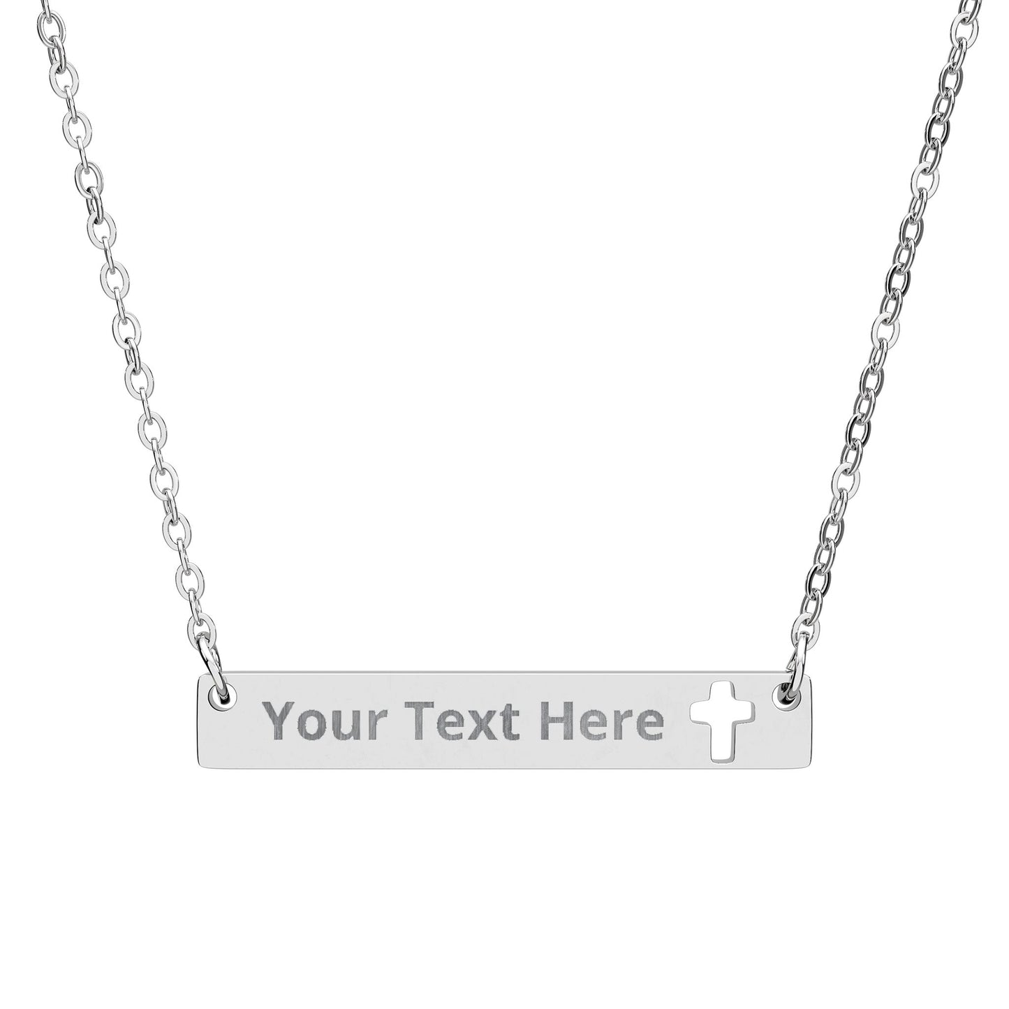 Personalized Cross Bar Necklace | Unique Faith Jewelry for Family and Friends