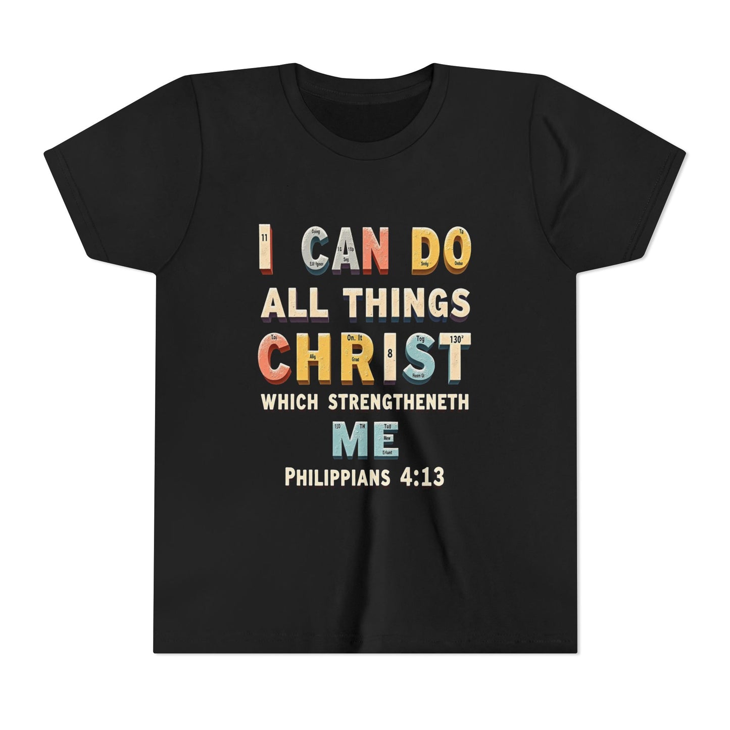 I Can Do All Things Christ Youth Tee | Philippians 4:13 Christian Kids Shirt