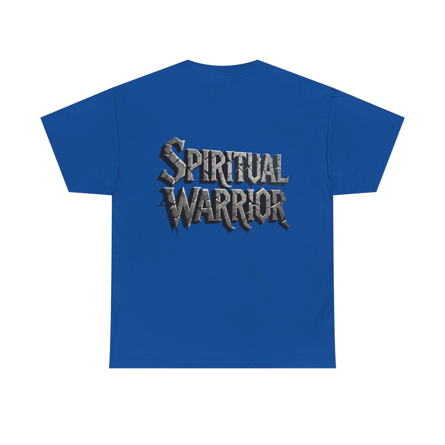 Spiritual Warrior T-Shirt — Gothic Lettering Faith & Strength Tee