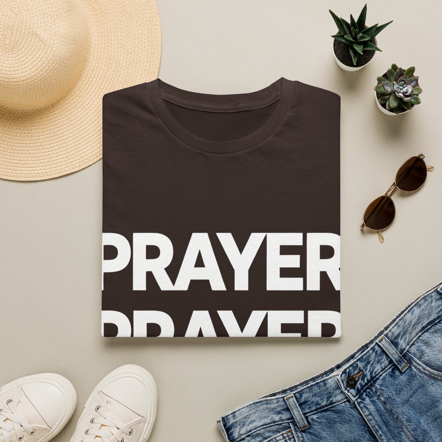 Prayer Repeat T-Shirt | Bold Spiritual Graphic Tee Gift