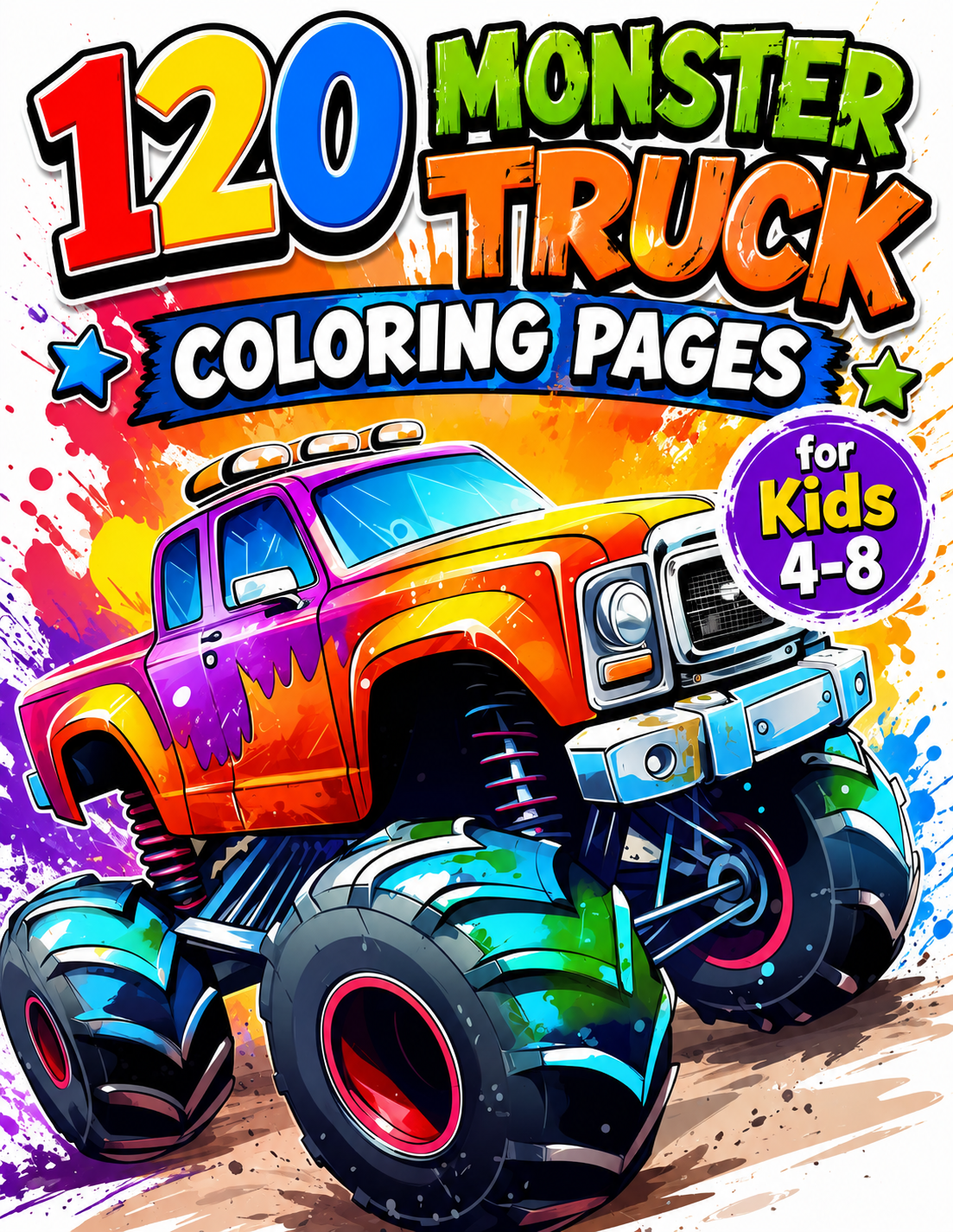 120 Monster Truck Coloring Pages for Kids 4-8