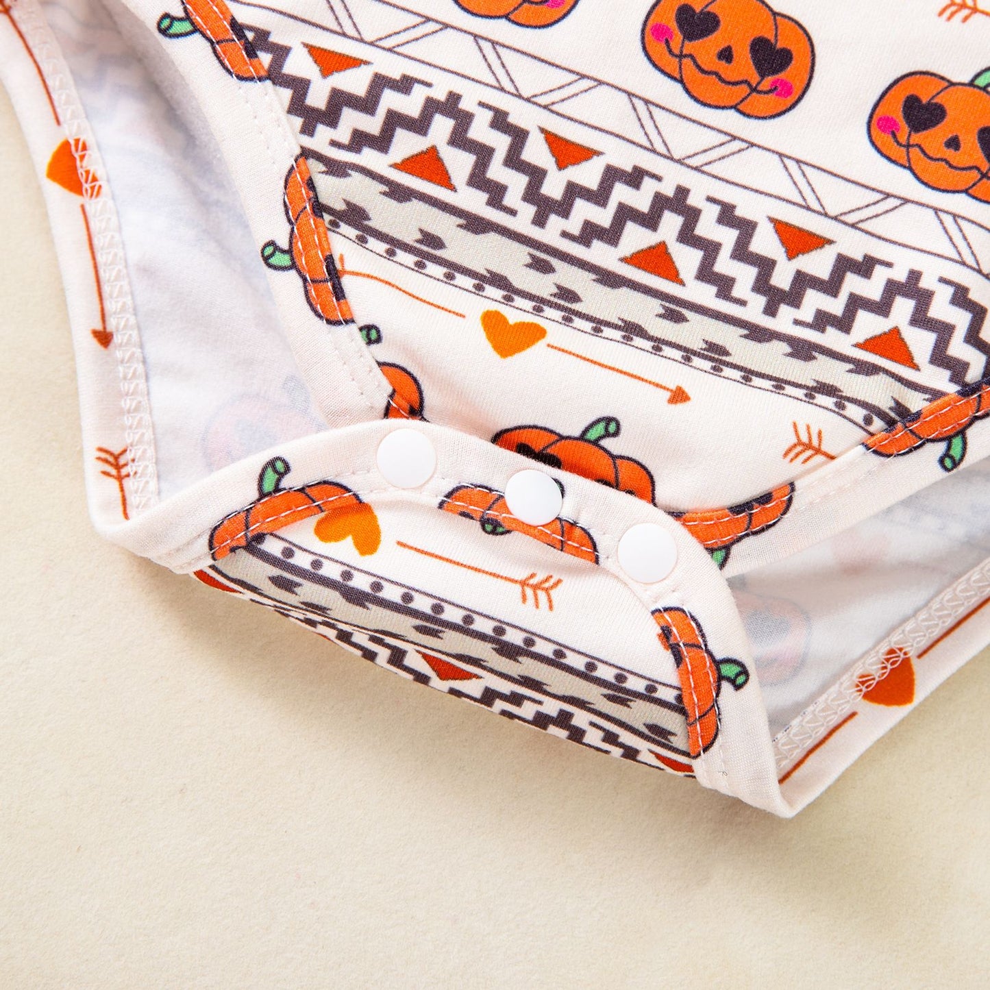 Baby Bodysuit Cartoon Pumpkin Long Sleeve Onesie with Accessories 2-Piece Set Baby Crawling Suit Party Outfit