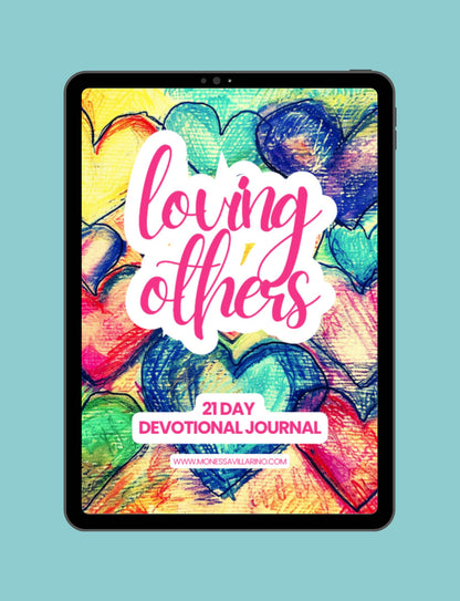 Loving Others  21 day devotional journal | Ebook 8.5 X 11 Canva Editable