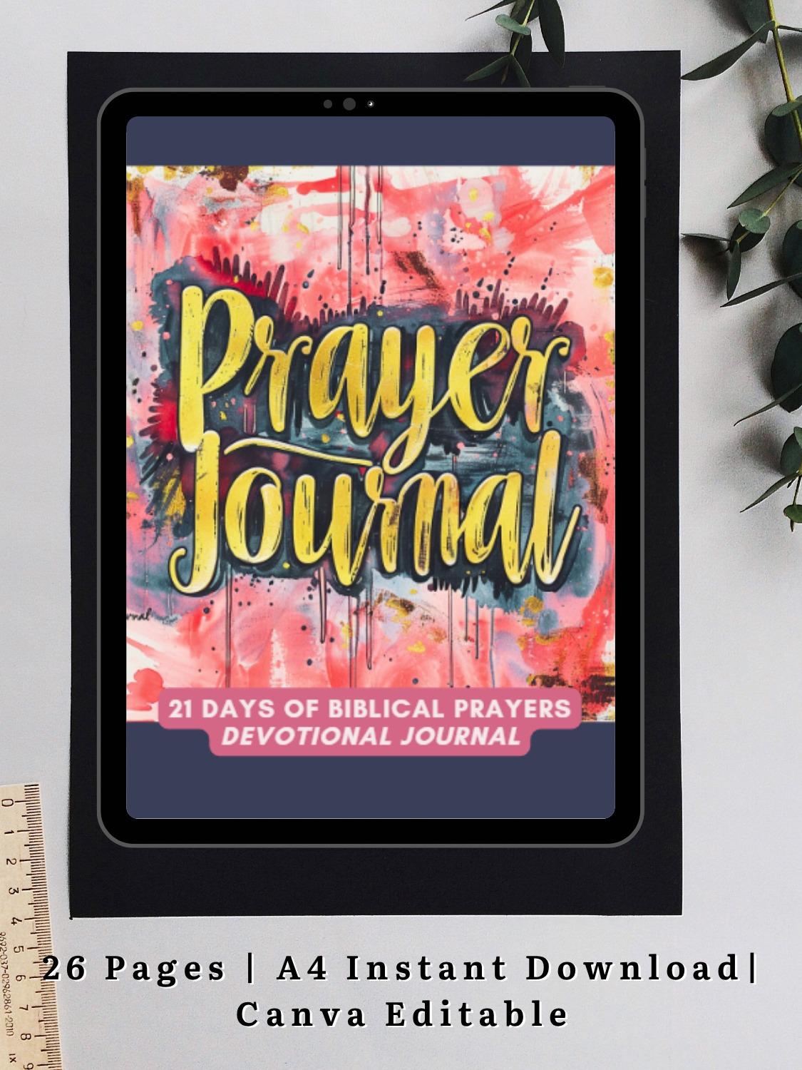 Prayer Journal 21 days of biblical prayers devotional journal | A4 Instant Download | Canva Editable