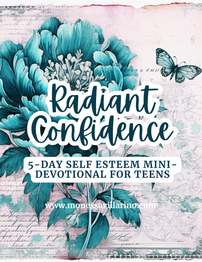 Radiant Confidence: 5-Day Self-Esteem Mini-Devotional for Teens | 8.5 X 11 Digital Download Canva Editable