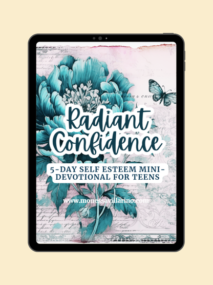 Radiant Confidence: 5-Day Self-Esteem Mini-Devotional for Teens | 8.5 X 11 Digital Download Canva Editable
